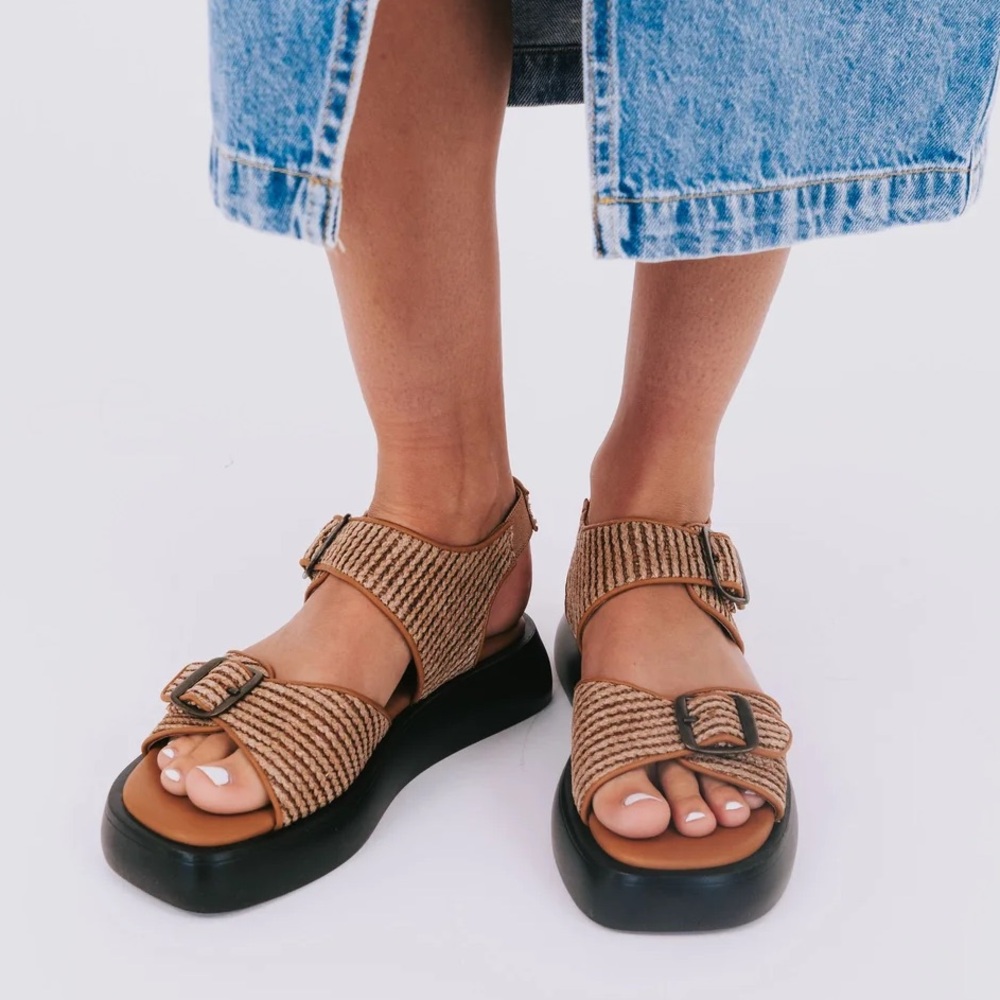 🌻🆕FREE PEOPLE Mandi Weave Sandals-Size 8 - Picture 3 of 17